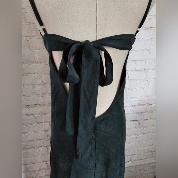 Flynn Skye Matte Silk Maxi Dress | Hunter Green | Size 1 | NWOT - Picture 5 of 12